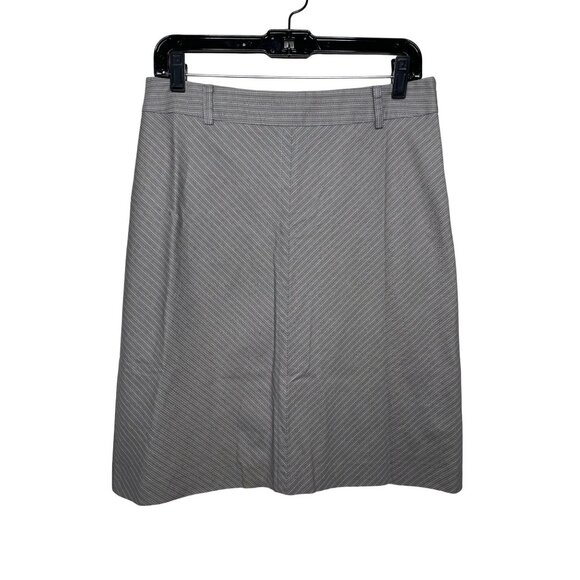 Kenneth Cole New York Gray Pinstripe A-Line Skirt Size 8 Career Work - Picture 1 of 12